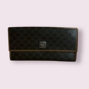 Celine Vintage Macadam Leather Long Wallet